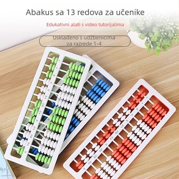Learning abakus za osnovnoškolce, 15-redni brojilo za razrede 1–4