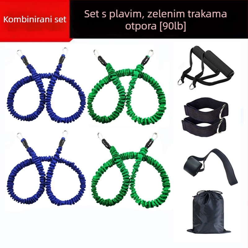 11-dijelni set otpornih traka za trening prsnih mišića i leđa