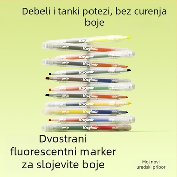 Dvostrani marker za označavanje s višeslojnim bojama, zaštita očiju, za učenike, velik kapacitet, brzo sušenje