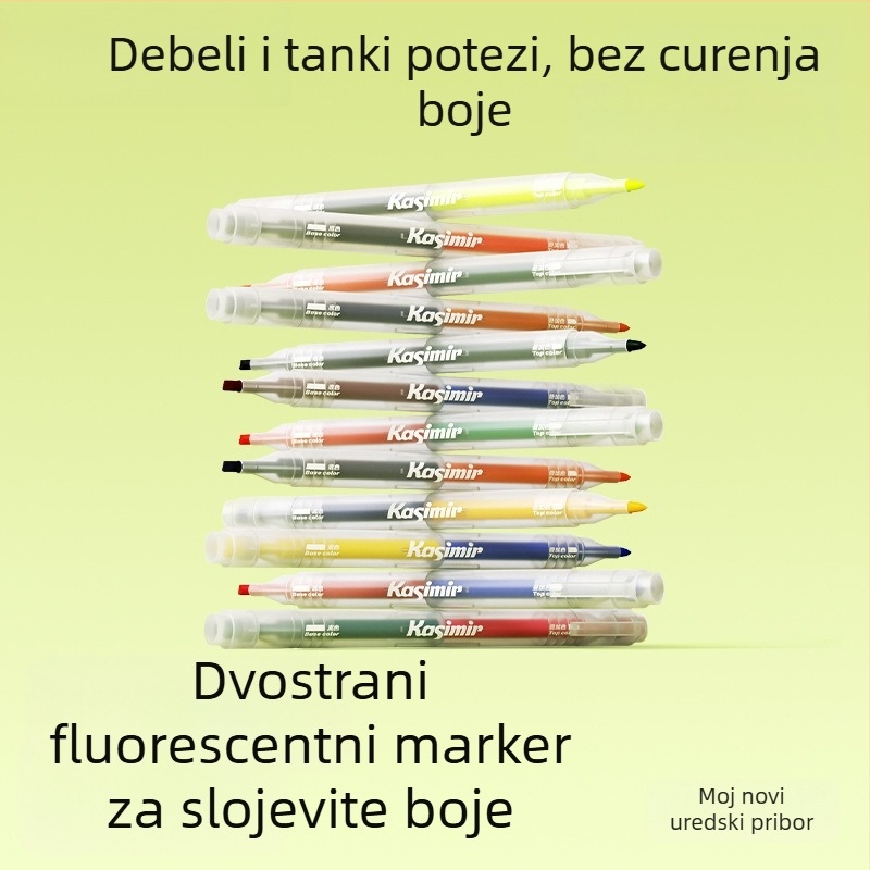 Dvostrani marker za označavanje s višeslojnim bojama, zaštita očiju, za učenike, velik kapacitet, brzo sušenje