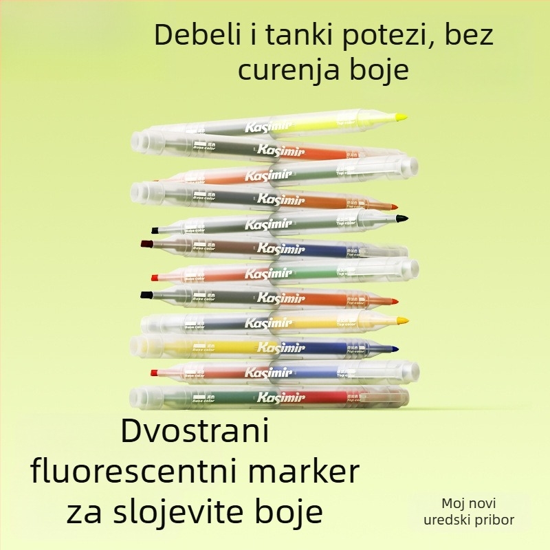 Dvostrani marker za označavanje s višeslojnim bojama, zaštita očiju, za učenike, velik kapacitet, brzo sušenje
