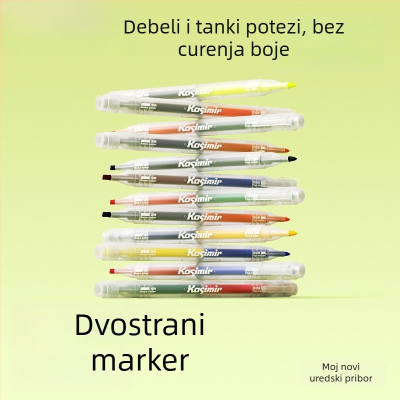 Dvostrani marker za označavanje s višeslojnim bojama, zaštita očiju, za učenike, velik kapacitet, brzo sušenje