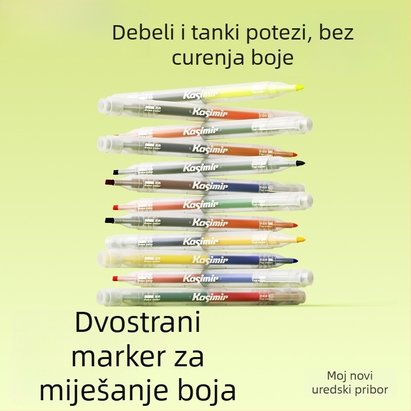 Dvostrani marker za označavanje s višeslojnim bojama, zaštita očiju, za učenike, velik kapacitet, brzo sušenje