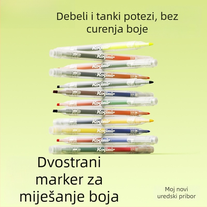 Dvostrani marker za označavanje s višeslojnim bojama, zaštita očiju, za učenike, velik kapacitet, brzo sušenje