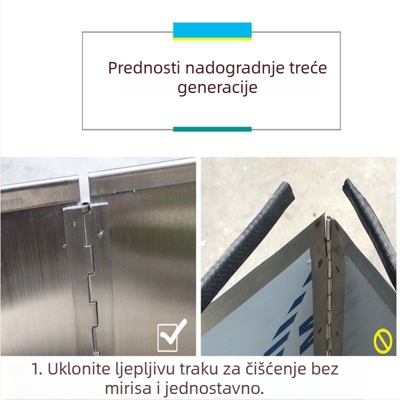 Kuhinja zaštitna ploča od nehrđajućeg čelika protiv masnoće, debela toplinski otporna ploča za plinski štednjak, lako za čišćenje