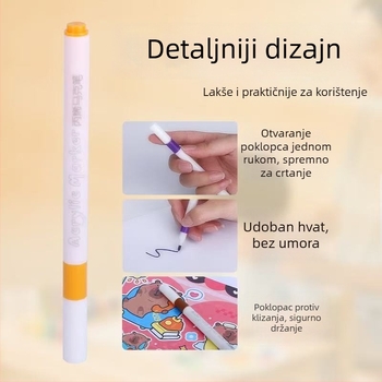 Markeri na vodnoj bazi s akrilom za učenike osnovne škole, neproziran, obojene boje koji se mogu slagati.