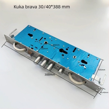 Tijelo brave za sigurnosna vrata 40×388, model 6068, nestandardni čelični prednji dio, brava s devet kukica
