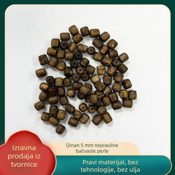 Zelena Agarwood – Labave perle od Agarwooda, Debeli komadići, Perle za abakus, Cylindrične perle, DIY