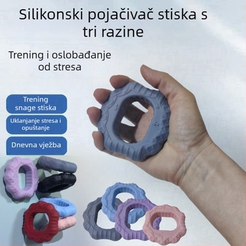 Silikonski trenir za snagu hvata – prsten za prste, trening mišića prstiju, podlaktica i držanje ruke