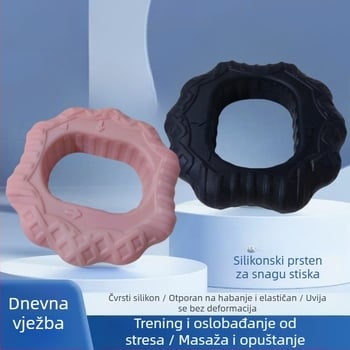 Silikonski trenir za snagu hvata – prsten za prste, trening mišića prstiju, podlaktica i držanje ruke