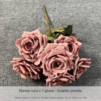 Sedmeročlano manta ruža od svile za vjenčanje, rekviziti za fotografiju i kućnu dekoraciju