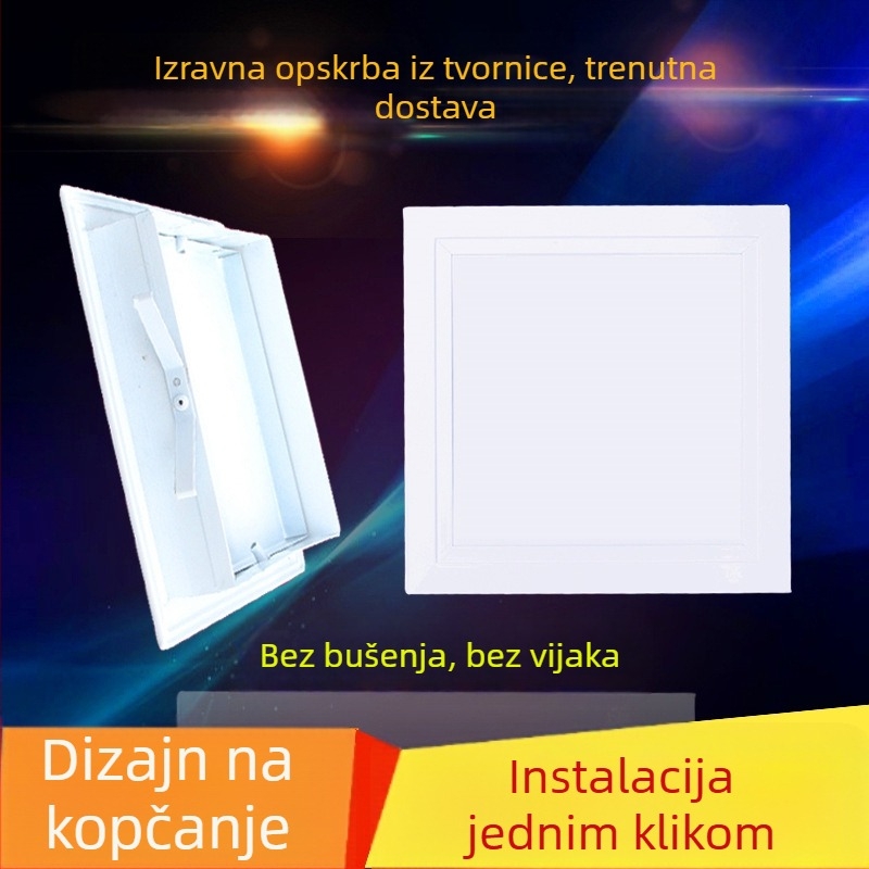 Aluminijski zidni pristupni otvor sa kopčom, bez bušenja, za inspekciju kanalizacijskih cijevi