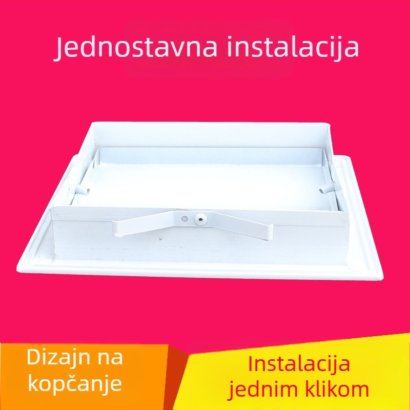 Aluminijski zidni pristupni otvor sa kopčom, bez bušenja, za inspekciju kanalizacijskih cijevi