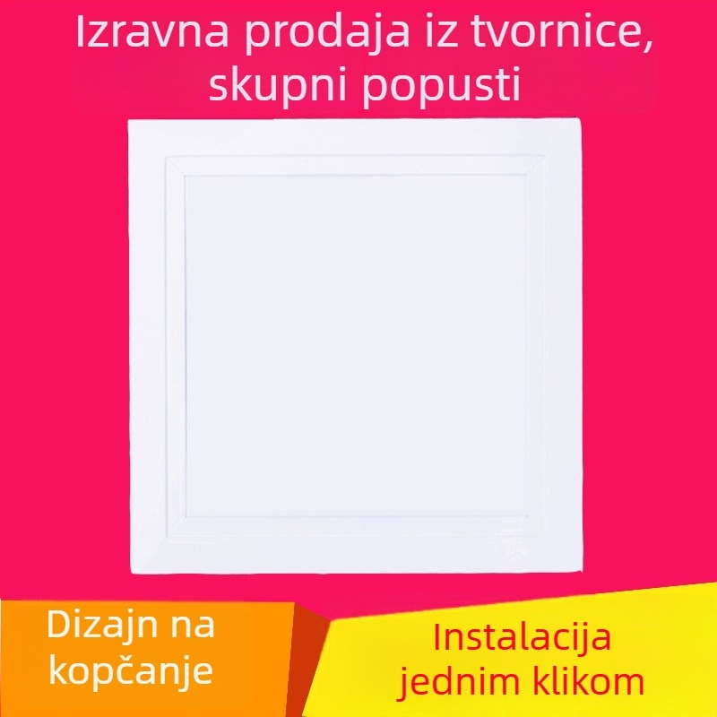 Aluminijski zidni pristupni otvor sa kopčom, bez bušenja, za inspekciju kanalizacijskih cijevi