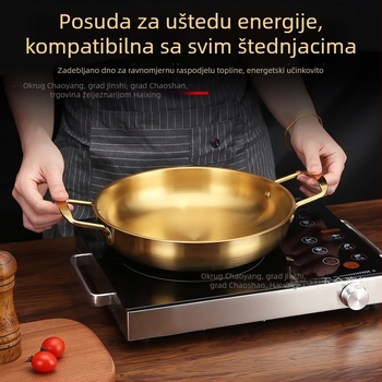 Korejski stil lonac za rezance od nehrđajućeg čelika, kapacitet 1,1–2 L, za plin i indukcijsku ploču