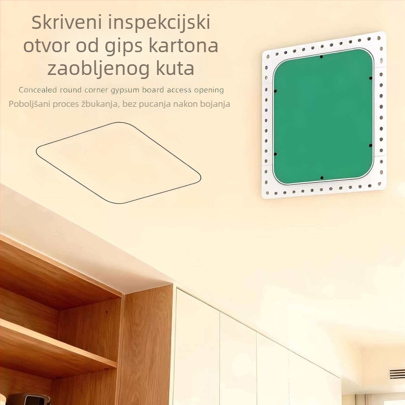 ABS skriveni otvor za inspekciju sa zaobljenim kutem za strop od suhozida