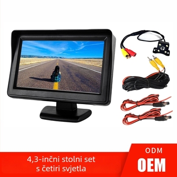 4,3-inčni auto LCD zaslon sa stražnjom kamerom