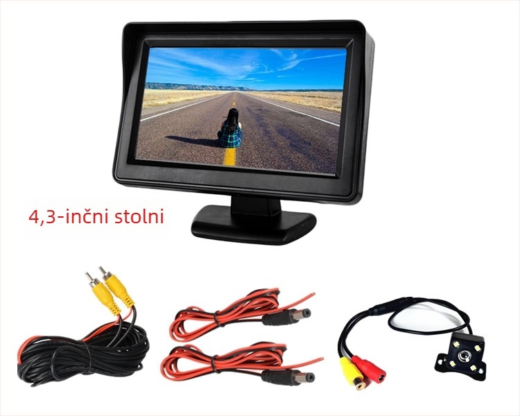 4,3-inčni auto LCD zaslon sa stražnjom kamerom