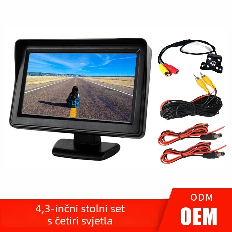 4,3-inčni auto LCD zaslon sa stražnjom kamerom