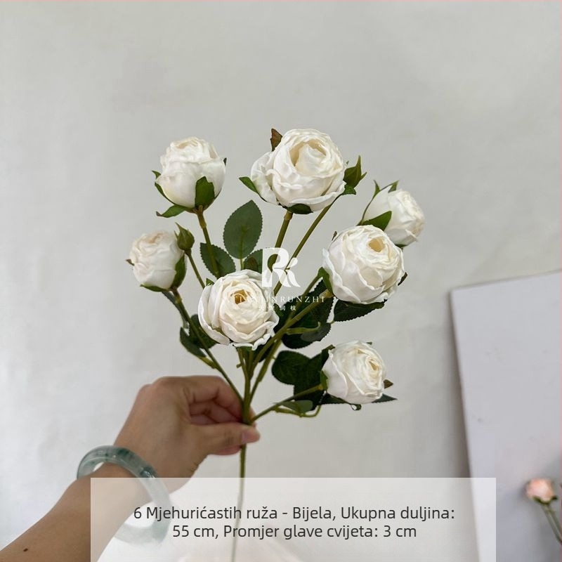 Bubble Roses – umjetne ruže od svile s spaljenim rubovima, vintage stil za dekoraciju dvorane za vjenčanje i kućnu dekoraciju