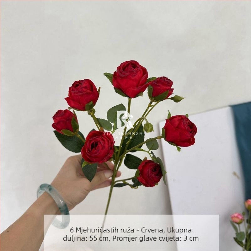 Bubble Roses – umjetne ruže od svile s spaljenim rubovima, vintage stil za dekoraciju dvorane za vjenčanje i kućnu dekoraciju