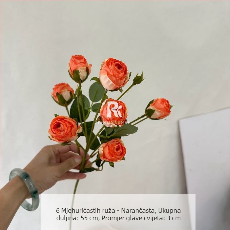 Bubble Roses – umjetne ruže od svile s spaljenim rubovima, vintage stil za dekoraciju dvorane za vjenčanje i kućnu dekoraciju
