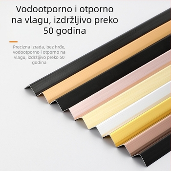 Aluminijski kutni zaštitni trak za zidne ploče i pločice – L-obodni dekorativni rubni profil