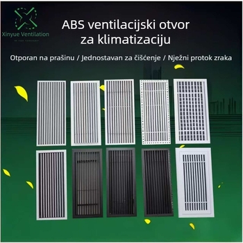 ABS plastično-čelični otvor za centralni klima uređaj, izuzetno uske lamelice, linearni nevidljivi okvir, unaprijed ugrađeno