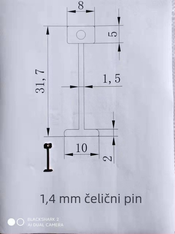 Mingrui Alat za niveliranje pločica s zamjenjivim čeličnim iglama, raspon 0,5–2,0 mm, kratka verzija, produžene i šire igle za pločice za pod