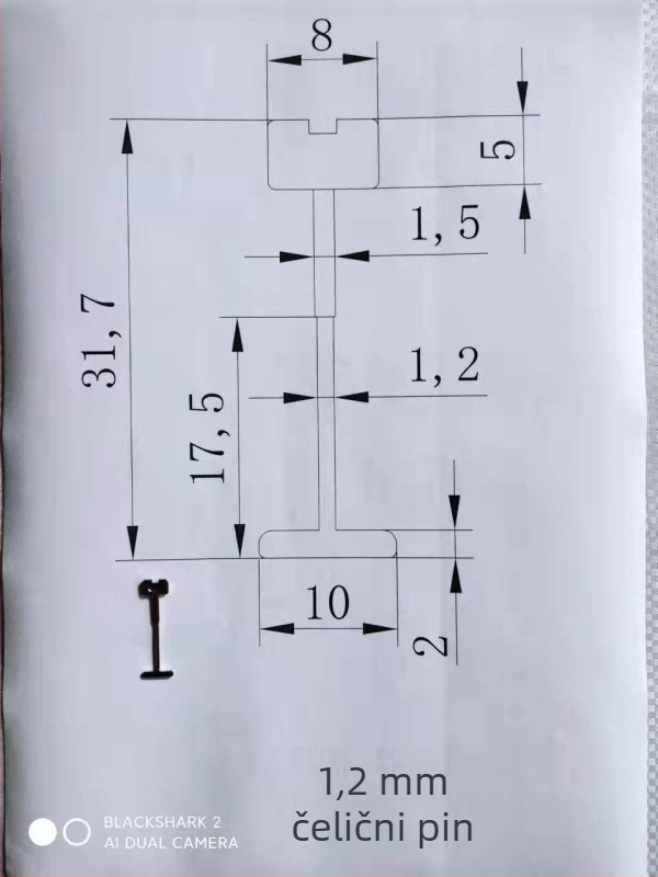 Mingrui Alat za niveliranje pločica s zamjenjivim čeličnim iglama, raspon 0,5–2,0 mm, kratka verzija, produžene i šire igle za pločice za pod