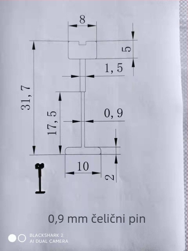 Mingrui Alat za niveliranje pločica s zamjenjivim čeličnim iglama, raspon 0,5–2,0 mm, kratka verzija, produžene i šire igle za pločice za pod