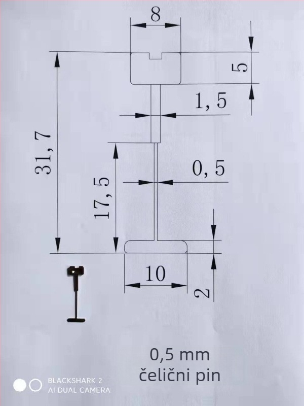 Mingrui Alat za niveliranje pločica s zamjenjivim čeličnim iglama, raspon 0,5–2,0 mm, kratka verzija, produžene i šire igle za pločice za pod
