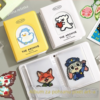 Album za pohranu gotovih umjetničkih radova od perlica, veliki kapacitet za kartice, minimalistički dizajn, Polaroid fotoalbum za obožavatelje