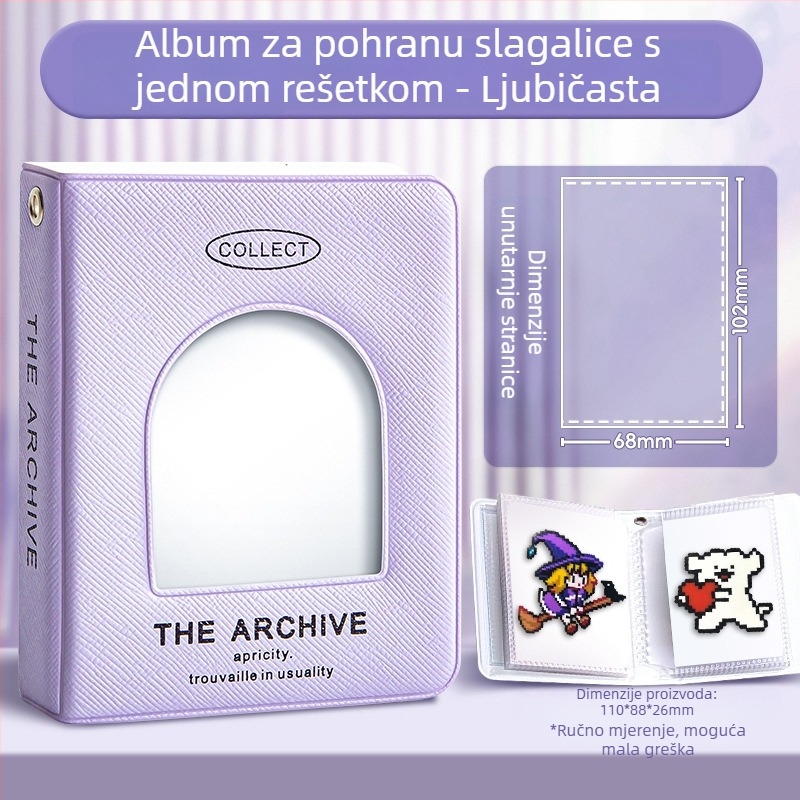 Album za pohranu gotovih umjetničkih radova od perlica, veliki kapacitet za kartice, minimalistički dizajn, Polaroid fotoalbum za obožavatelje