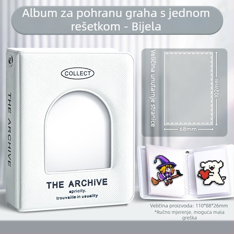 Album za pohranu gotovih umjetničkih radova od perlica, veliki kapacitet za kartice, minimalistički dizajn, Polaroid fotoalbum za obožavatelje
