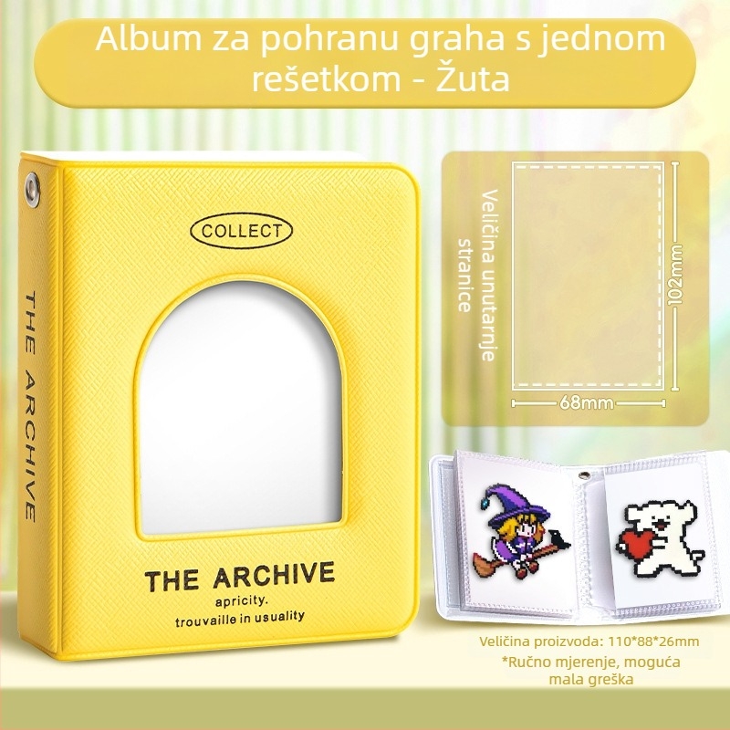 Album za pohranu gotovih umjetničkih radova od perlica, veliki kapacitet za kartice, minimalistički dizajn, Polaroid fotoalbum za obožavatelje