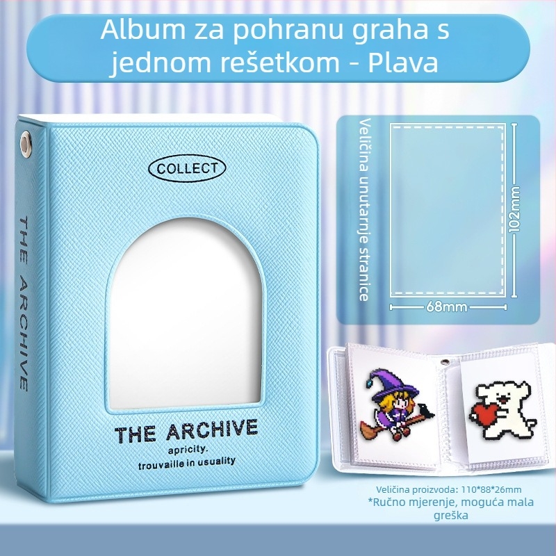 Album za pohranu gotovih umjetničkih radova od perlica, veliki kapacitet za kartice, minimalistički dizajn, Polaroid fotoalbum za obožavatelje