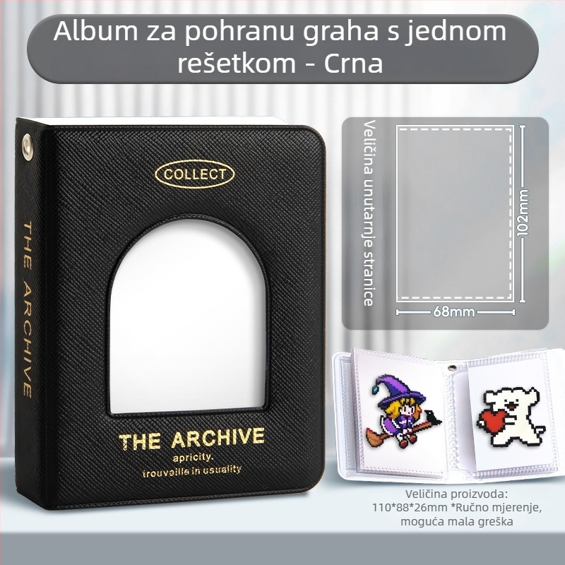 Album za pohranu gotovih umjetničkih radova od perlica, veliki kapacitet za kartice, minimalistički dizajn, Polaroid fotoalbum za obožavatelje