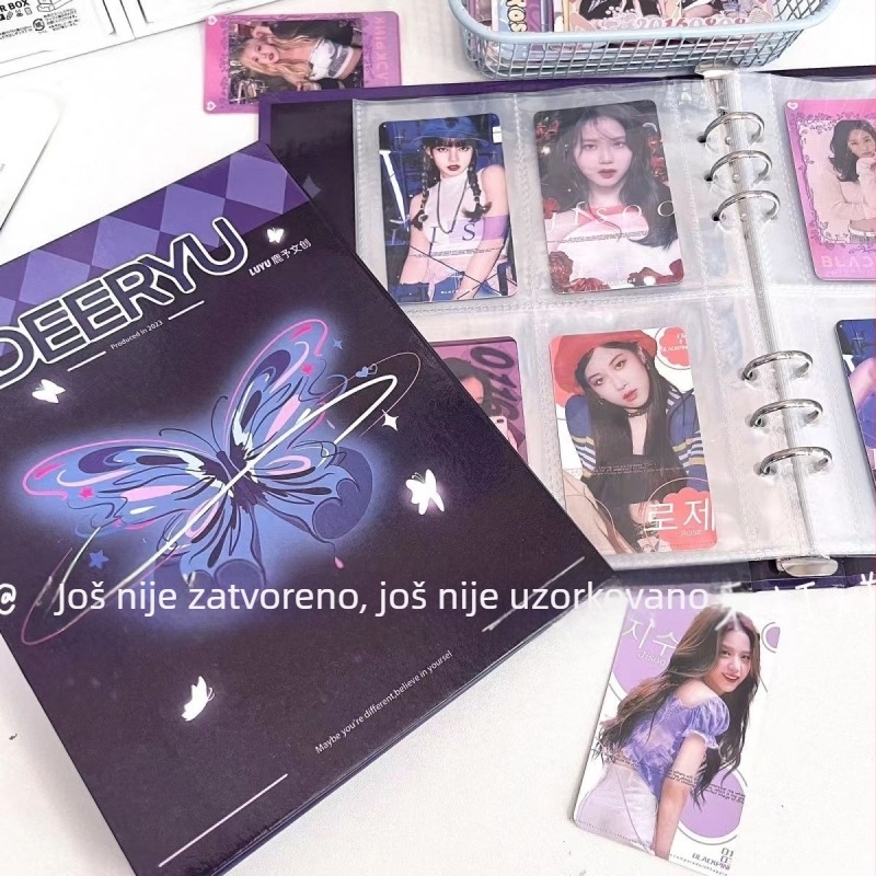 Deer Yu čvrsti kartični album za 3 inčne Polaroid fotografije, crtić stil, četverogridni raspored, za žene