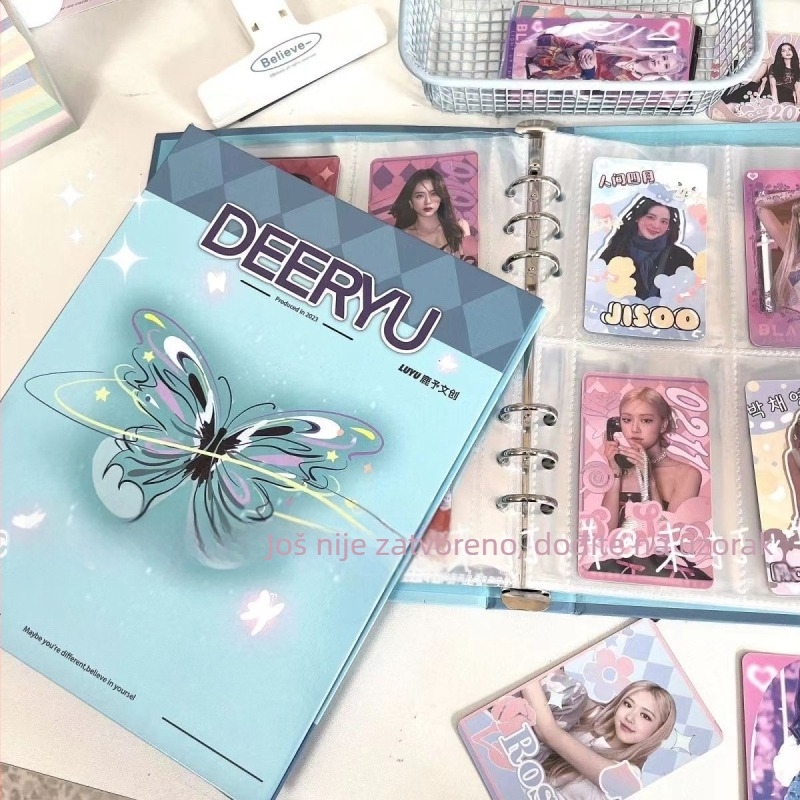 Deer Yu čvrsti kartični album za 3 inčne Polaroid fotografije, crtić stil, četverogridni raspored, za žene