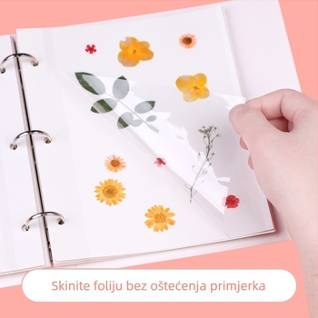 Zbirka botanijskih uzoraka: sušeni listovi i cvijeće, laminirani DIY samoljepljivi album za pohranu