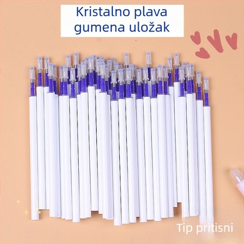 Izbrisivi refill za pero s pritisknim mehanizmom, kristalno plava i karbonsko crna, pakiranje 20/50 komada, MoEasy izbrisivi refill za učenike osnovne škole