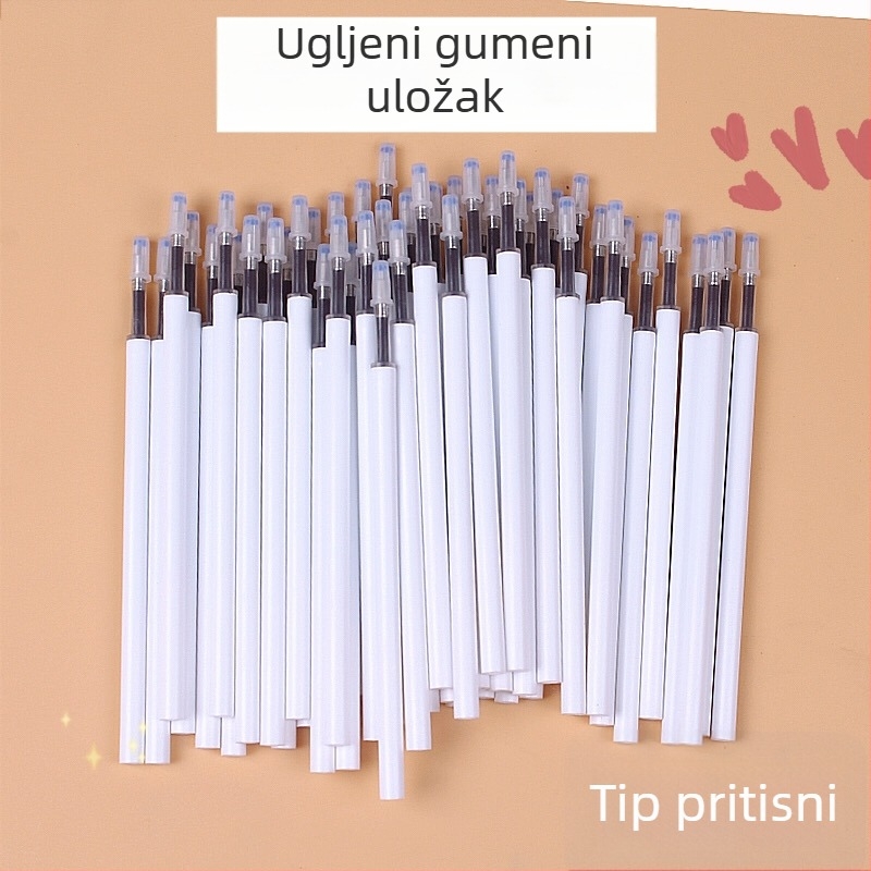 Izbrisivi refill za pero s pritisknim mehanizmom, kristalno plava i karbonsko crna, pakiranje 20/50 komada, MoEasy izbrisivi refill za učenike osnovne škole