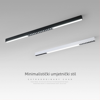 Minimalističko linearno stropno svjetlo s rešetkom za dnevni boravak, model 2025, površinska ugradnja, osvjetljenje za spavaću sobu bez glavnog svjetla