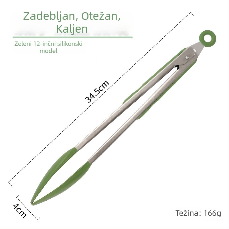 Klip za hranu od 430 nerđajućeg čelika sa silikonom, za roštilj i steak, kuhinjski alat