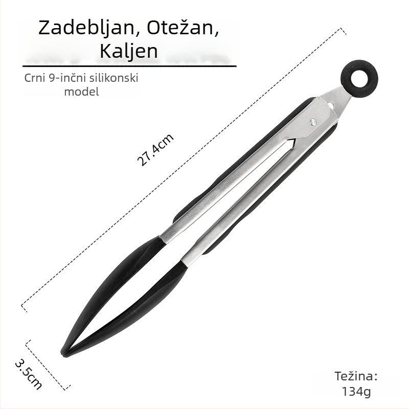 Klip za hranu od 430 nerđajućeg čelika sa silikonom, za roštilj i steak, kuhinjski alat