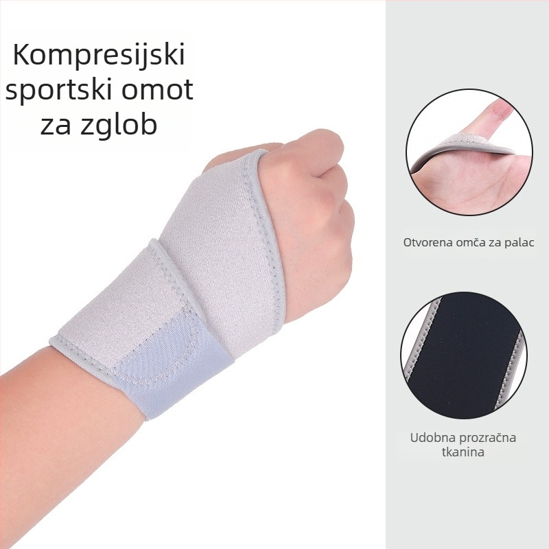 Unisex sportske narukvice za zglob s kompresijskim trakama, zaštitni zavoj za zglob, prilagodljiv