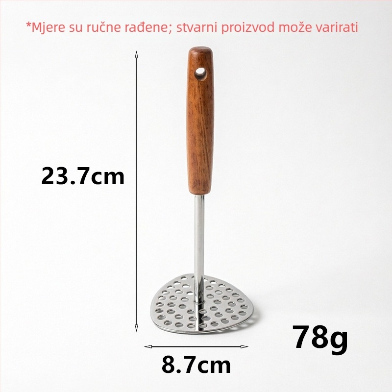 Nehrđajući čelični masher za bebinu hranu, za pire krumpira i avokado