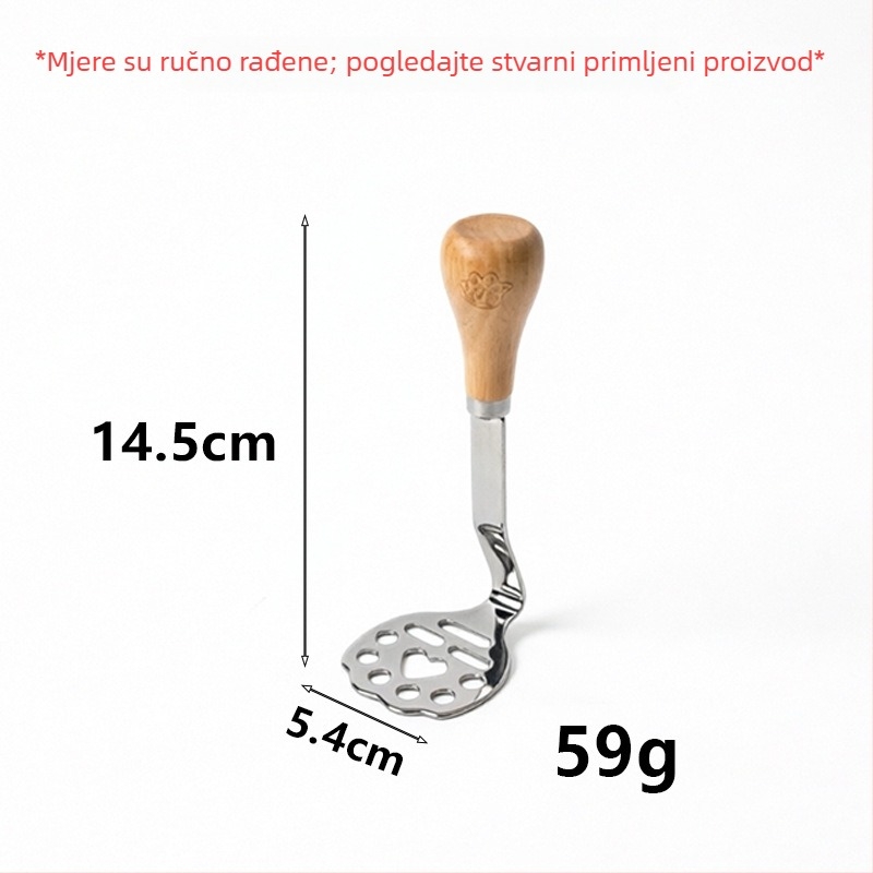 Nehrđajući čelični masher za bebinu hranu, za pire krumpira i avokado