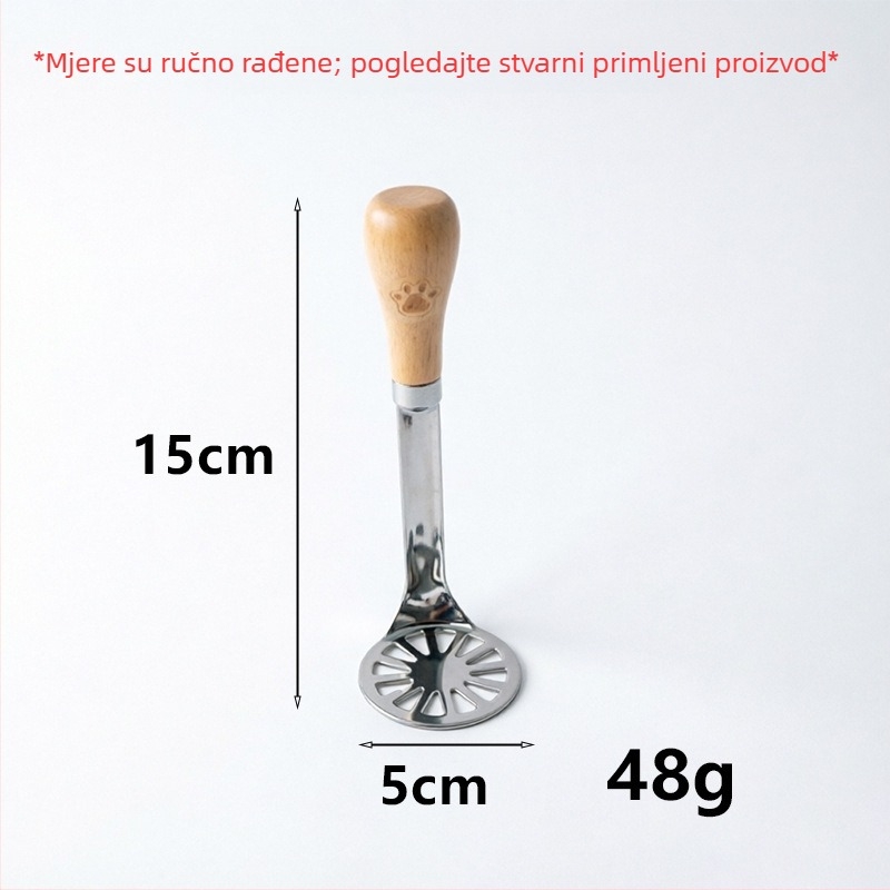 Nehrđajući čelični masher za bebinu hranu, za pire krumpira i avokado